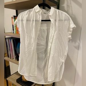 Madewell White short sleeve button down shirt